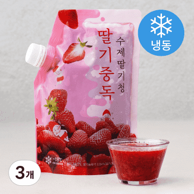딸기우유수제청 [로켓프레시] 딸기중독 수제 딸기청 (냉동)